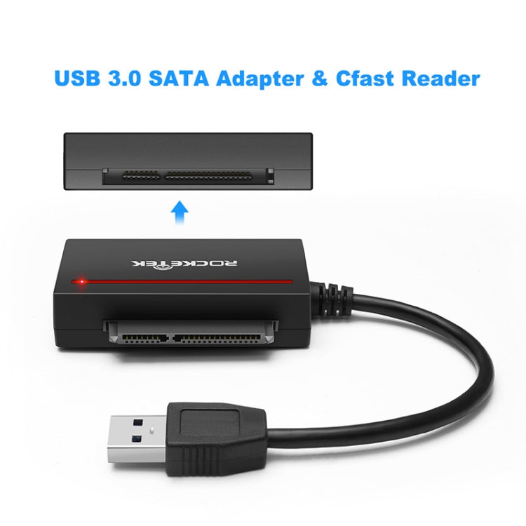 Rocketek CFAST USB 3.0 to SATA Card Reader Multi-Function Two-In-One Cable, Cable Length: 16cm