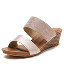 Ladies Sandals And Slippers Fashionable Outer Wear Platform High Heels, Size: 40(Champagne)