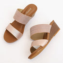 Ladies Sandals And Slippers Fashionable Outer Wear Platform High Heels, Size: 40(Champagne)