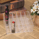 2 PCS 24-Grid Acrylic Lipstick Jewelry Makeup Holder Display Stand Storage Box Organizer