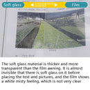 Balcony Windows Transparent Rainproof Cloth Plants Insulation Anti-Bird Thick Windshield, Specification: 1x1.8m Soft Glass