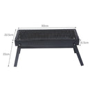 Wrought Iron Barbecue Thickened Folding Barbecue 63.5x42x48cm