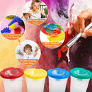 Children Plastic Pen Cup Bristles Graffiti Painting Brush Set, Specification: HB-10 + 10