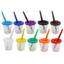 Children Plastic Pen Cup Bristles Graffiti Painting Brush Set, Specification: HB-5 + 5 Dark