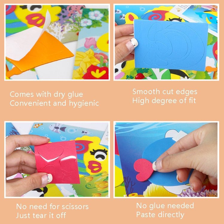 20 PCS Child EVA DIY Handmade Sticker Pictures, Random Style Deilvery