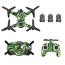 STARTRC UAV + Remote Control + Glasses Body Protective PVC Sticker For DJI FPV(Colorful Green)