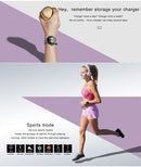 V11 Smartwatch Real-time Heart Rate Blood Pressure Monitor Multi-sport mode Breathing Light Smart Watch for Android IOS Phone(Pink Silicone)