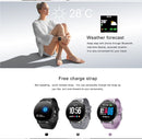 V11 Smartwatch Real-time Heart Rate Blood Pressure Monitor Multi-sport mode Breathing Light Smart Watch for Android IOS Phone(Pink Silicone)
