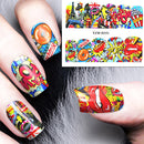 50 PCS Nail Sticker Set Decal Water Transfer Slider Nails Art Decoration, Color:YZWN351