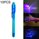 10 PCS Creative Magic UV Light Invisible Ink Pen Marker Pen(Blue)