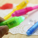 10 PCS Creative Magic UV Light Invisible Ink Pen Marker Pen(Yellow)