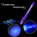 10 PCS Creative Magic UV Light Invisible Ink Pen Marker Pen(Yellow)