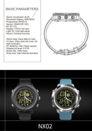 NX02 Sport Smartwatch IP67 Waterproof Support Tracker Calories Pedometer Smartwatch Stopwatch Call SMS Reminder(black)