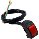 5 PCS Motorcycle Handlebar Tap Switch LED Headlight Break Extinguishing Fire Double Flash Switch(Red Button)