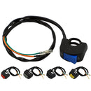 5 PCS Motorcycle Handlebar Tap Switch LED Headlight Break Extinguishing Fire Double Flash Switch(Blue Button)