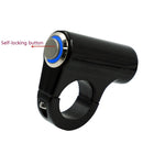 Motorcycle Electric Car Modified Accessories Faucet Handlebar Aluminum Alloy Speaker Large Light Shot Lamp Switch(Blue Light Self-lock Protruding Button 5 Line)