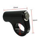 Motorcycle Electric Car Modified Accessories Faucet Handlebar Aluminum Alloy Speaker Large Light Shot Lamp Switch(Self-reset Flat Button 2 Line)