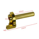 Motorcycle Off-Road Vehicle Modified CNC Handle Throttle Clamp Hand Grip Big Torque Oil Visual Throttle Accelerator(Golden)