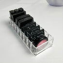 2 PCS Acrylic Lipstick Shelf Powder Storage Box Transparent Eyeshadow Makeup Shelf Makeup Box(Transparent)