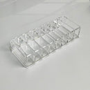 2 PCS Acrylic Lipstick Shelf Powder Storage Box Transparent Eyeshadow Makeup Shelf Makeup Box(Transparent)
