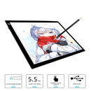 Copy Station Anime Drain Station LED Copy Board With Magnetic Suction Light Board Drawing Plate With USB Cable, Specification: A3 3 Gear Dimming (Black)