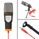 SF-666 Computer Voice Microphone With Adapter Cable Anchor Mobile Phone Video Wired Microphone With Bracketcket, Colour: White
