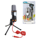 SF-666 Computer Voice Microphone With Adapter Cable Anchor Mobile Phone Video Wired Microphone With Bracketcket, Colour: White