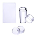 Nail Printing Tool 3.6cm Print Head Frosted Transparent Chess Stamp With Cover