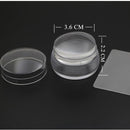 Nail Printing Tool 3.6cm Print Head Frosted Transparent Chess Stamp With Cover