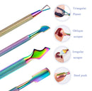 FABIYAN Nail Art Scissors Set Stainless Steel Nail Clippers Dead Skin Scissors Remover Steel Push, Specification: Set 2