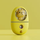 Cartoon Cute Pet Moisturizing Iinstrument Beauty Cold Spray Steaming Facial Instrument Facial Moisturizing Sprayer(Yellow)