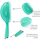 3 in 1 Plastic Curly Hair Salon Comb Set Hollow Massage Comb(Pink)