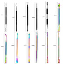 FABIYAN Stainless Steel Dead Skin Shear Steel Push Nail Art Tool Set, Specification: Set 16