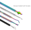 FABIYAN Stainless Steel Dead Skin Shear Steel Push Nail Art Tool Set, Specification: Set 16