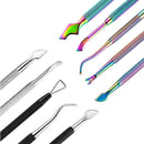 FABIYAN Stainless Steel Dead Skin Shear Steel Push Nail Art Tool Set, Specification: Set 16