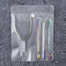 FABIYAN Stainless Steel Dead Skin Shear Steel Push Nail Art Tool Set, Specification: Set 16