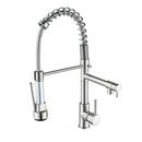 Copper And Nickel Brushed Double Outlet Spring Faucet Rotatable Kitchen Hot And Cold Water Faucet, Specification: Brushed