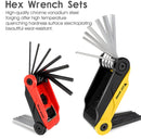 West Biking 16 In 1 Bicycle Repair Tool Multi-Function Wrench Hex Tool Riding Equipment(Black Red)
