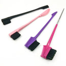 3 PCS Eyebrow Brush Eyelash Comb Set Hairline Comb Eyebrow Trimming Tool(A)