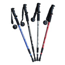 JUNGLELEOPARD 3-Section Straight Handle Aluminum Trekking Pole Multifunctional Walking Hand Crutches, Length: 66-135cm(Silver White)