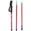 JUNGLELEOPARD 3-Section Straight Handle Aluminum Trekking Pole Multifunctional Walking Hand Crutches, Length: 66-135cm(Black)