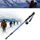 JUNGLELEOPARD 3-Section Straight Handle Aluminum Trekking Pole Multifunctional Walking Hand Crutches, Length: 66-135cm(Silver White)