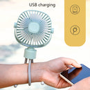 Octopus Fan Baby Stroller Outdoor Portable Children Students USB Handheld Fan(SQ2176E- Powder)
