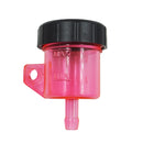 2 PCS Motorcycle Modification Accessories Off-Road Vehicle Large Displacement Straight Pump Transparent Oil Cup Brake Pump Modified Oil Pot(Straight Red)