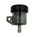 2 PCS Motorcycle Modification Accessories Off-Road Vehicle Large Displacement Straight Pump Transparent Oil Cup Brake Pump Modified Oil Pot(Straight Black)