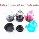 2 PCS Motorcycle Modification Accessories Off-Road Vehicle Large Displacement Straight Pump Transparent Oil Cup Brake Pump Modified Oil Pot(Straight Black)