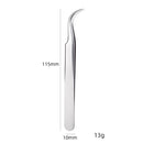 Nail Art Eyelash Tweezers Stainless Steel Colorful High Precision Grafting Eyelash Curler, Specification: 3 PCS Mirror Light Butterfly Clip
