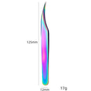 Nail Art Eyelash Tweezers Stainless Steel Colorful High Precision Grafting Eyelash Curler, Specification: 3 PCS Titanium Dolphins