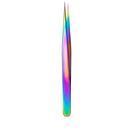 Nail Art Eyelash Tweezers Stainless Steel Colorful High Precision Grafting Eyelash Curler, Specification: 3 PCS Titanium Peacock Clip(