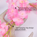 2 PCS Simulation Sakura Rattan Plastic Decorative Flower Vine, Colour: 135 Flowers Champagne